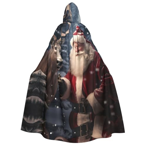 YQxwJL Weihnachtsmann-Druck, Uni, Erwachsene, Kapuzenumhang, Hexenumhang, Horror-Umhang, für Halloween, Cosplay-Kostüme YQxwJL Weihnachtsmann-Druck, Uni, Erwachsene, Kapuzenumhang, Hexenumhang, Horror-Umhang, für Halloween, Cosplay-Kostüme von YQxwJL
