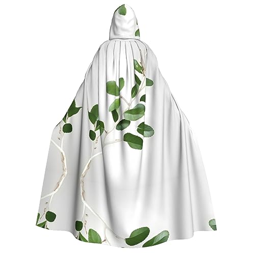 YQxwJL Weißer natürlicher grüner Zweig-Druck, Uni, Erwachsene, Kapuzenumhang, Hexenumhang, Horror-Umhang, für Halloween, Cosplay-Kostüme YQxwJL Weißer natürlicher grüner Zweig-Druck, Uni, Erwachsene, Kapuzenumhang, Hexenumhang, Horror-Umhang, für Halloween, Cosplay-Kostüme von YQxwJL