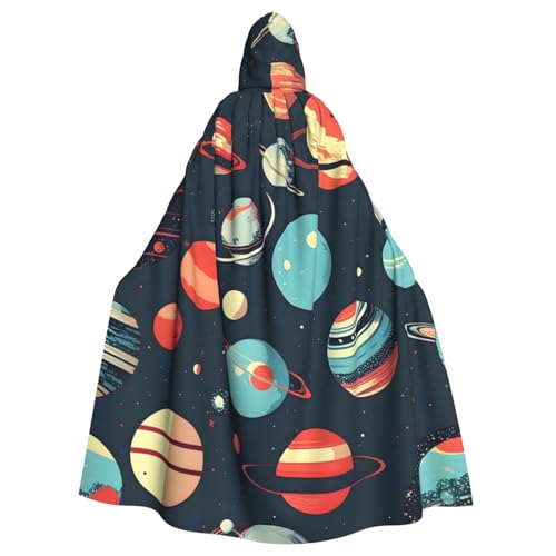 YQxwJL Weltraum Planet Druck Karneval Umhang Robe Umhang Zauberer Kapuzenumhang für Erwachsene Halloween Cosplay Kostüme YQxwJL Weltraum Planet Druck Karneval Umhang Robe Umhang Zauberer Kapuzenumhang für Erwachsene Halloween Cosplay Kostüme von YQxwJL
