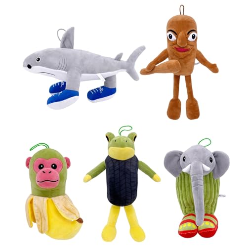 YRSM-MR Shan Hai Jing Toy Plüschtier Tung Tung Sahur Tralalero Tralala Meme Hai-Puppe mit Turnschuhen YRSM-MR Shan Hai Jing Toy Plüschtier Tung Tung Sahur Tralalero Tralala Meme Hai-Puppe mit Turnschuhen von YRSM-MR