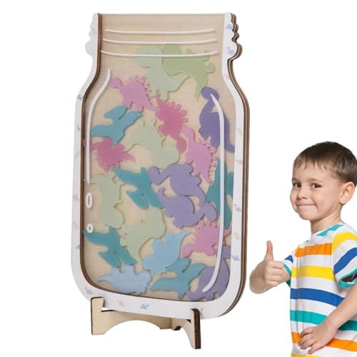 YRTUOP Belohnungsglas für die Klasse, Belohnungsglas für das Klassenzimmer - Stern- und Dinosaurier-Pinnwand-Diagramm - 25-teiliges Diagramm für positives Verhalten und Belohnungssystem für Gläser, YRTUOP Belohnungsglas für die Klasse, Belohnungsglas für das Klassenzimmer - Stern- und Dinosaurier-Pinnwand-Diagramm - 25-teiliges Diagramm für positives Verhalten und Belohnungssystem für Gläser, von YRTUOP