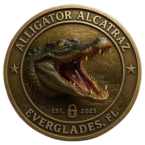 YRTUOP Challenge Coin | Alligator Münz Kollektion - Geschenk Deko für Zuhause Männer Kinder Väter Kollektion von YRTUOP