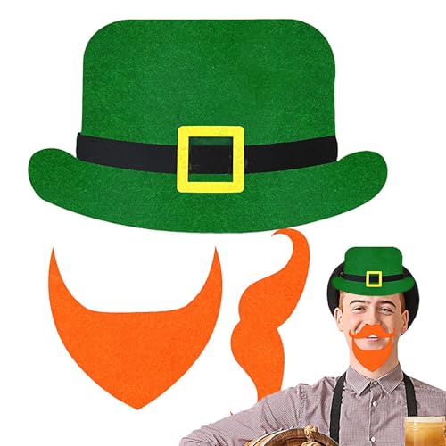 YRTUOP Koboldhut-Papierausschnitte, St. Patricks Day-Ausschnitte - Dekorations-Requisiten für irische Feiertage - Fotodekoration, Ausschnitte zum St. Patricks Day für Kunstschule, Familientreffen, von YRTUOP