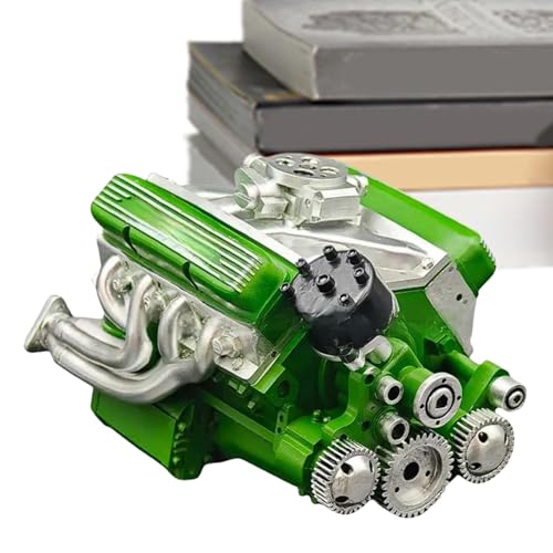 YRTUOP Modellmotoren,Metall V8 Motor Ausstellung | Deko Für Familie Jugendliche Erwachsene Zuhause Büro Unterricht von YRTUOP