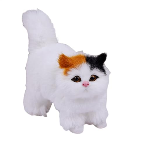YRTUOP Realistisches Katzen-Stofftier, realistische Kätzchen-Statue - Handgefertigte Plüschkätzchen-Statuendekoration - Dekorative ausgestopfte Katzenfiguren, Tischspielzeug für Bücherregal, Schrank YRTUOP Realistisches Katzen-Stofftier, realistische Kätzchen-Statue - Handgefertigte Plüschkätzchen-Statuendekoration - Dekorative ausgestopfte Katzenfiguren, Tischspielzeug für Bücherregal, Schrank von YRTUOP