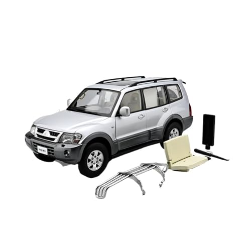 1:18 Für Mitsubishi Pajero V73 Legierung Volle Offene Auto Modell Hause Display Stand Ornamente Fahrzeug Für Wohndekorationen(Silver) von YRXIAO