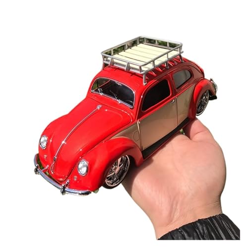 1:18 Für Volkswagen Käfer 1951 Modifizierte Klassische Auto 1955 Legierung Modell Sammlung Display Für Wohndekorationen(Orange) von YRXIAO