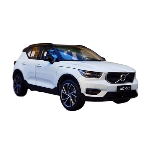 1:18 Für Volvo XC40 2018 2022 Off-Road SUV Modell Legierung Druckguss Metall Dekorative Ornamente Für Wohndekorationen(White 2) von YRXIAO