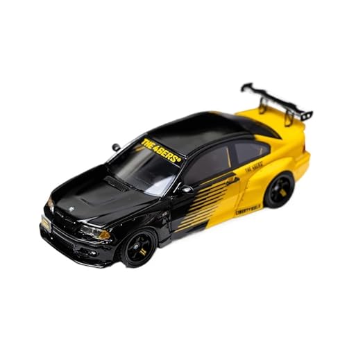1:64 Für BMW M3 E46 Rocket Bunny Wide Body Harz Automodell Sammlerstücke Home Ornamente Für Wohndekorationen(Black) von YRXIAO