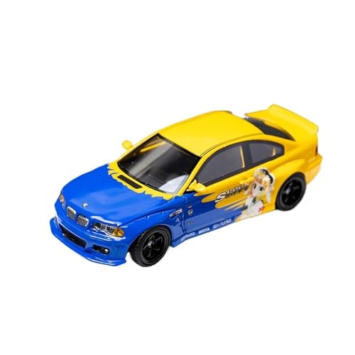 1:64 Für BMW M3 E46 Rocket Bunny Wide Body Harz Automodell Sammlerstücke Home Ornamente Für Wohndekorationen(Blue) von YRXIAO
