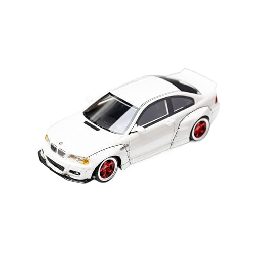 1:64 Für BMW M3 E46 Rocket Bunny Wide Body Harz Automodell Sammlerstücke Home Ornamente Für Wohndekorationen(White) von YRXIAO