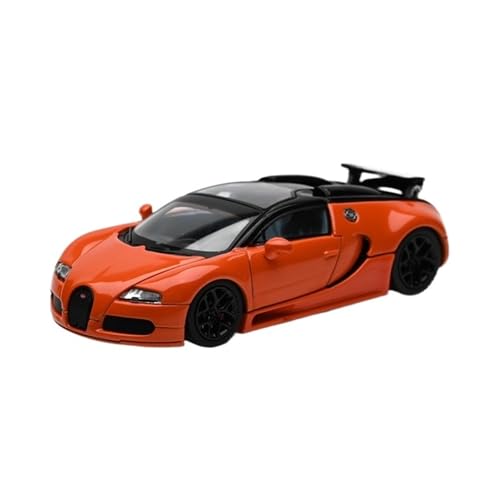 1:64 Für Bugatti Veyron Legierung Auto Modell Hobby Display Sammlung Kleine Maßstab Ornamente Für Wohndekorationen(Orange) von YRXIAO