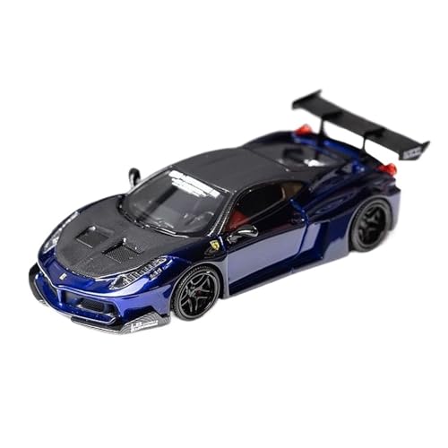 Audi 1:64 Für Tänzelndes Pferd 458GT LB Breite Körper Statische Sammlung Display Hobby Harz Auto Modell Für Wohndekorationen(Blue) von YRXIAO
