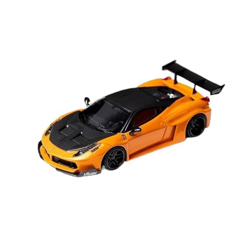 Audi 1:64 Für Tänzelndes Pferd 458GT LB Breite Körper Statische Sammlung Display Hobby Harz Auto Modell Für Wohndekorationen(Orange) von YRXIAO