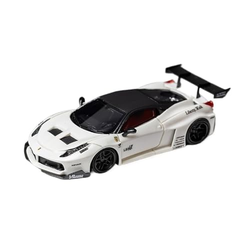 Audi 1:64 Für Tänzelndes Pferd 458GT LB Breite Körper Statische Sammlung Display Hobby Harz Auto Modell Für Wohndekorationen(White) von YRXIAO