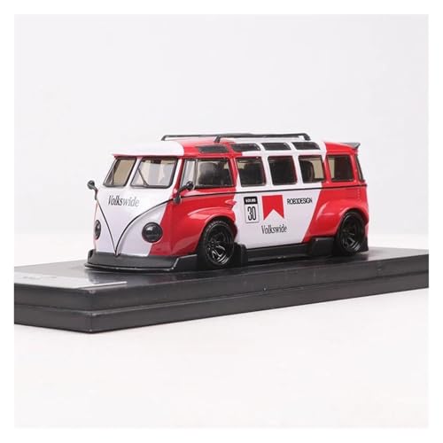 Audi 1:64 Für VW T1 Bus Kombi Wide Body Mmodified Legierung Modell Auto Sammlerstück Tischdekoration Für Wohndekorationen(Red) von YRXIAO