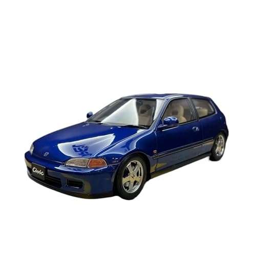 Druckguss 1:18 Für Civic Eg6 Vollständig Offenes Legierungsautomodell Statisches Dekoratives Ornament Blau Für Wohndekorationen von YRXIAO
