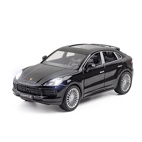 Für Cayenne S 1 24 SUV Legierung Automodell Dekoration Geschenk Metall Fahrzeug Kinderspielzeug Für Wohndekorationen(Schwarz) von YRXIAO