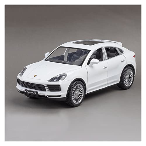 Für Cayenne S 1 24 SUV Legierung Automodell Dekoration Geschenk Metall Fahrzeug Kinderspielzeug Für Wohndekorationen(White) von YRXIAO