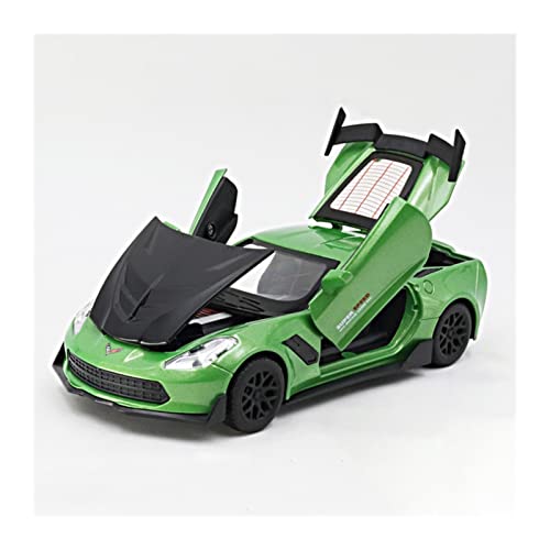 Für Chevrolet Corvette 1 32 Supersportwagen Modellsimulation Metalllegierung Miniatur Kinderspielzeug Geschenksammlung Für Wohndekorationen(Grün) von YRXIAO