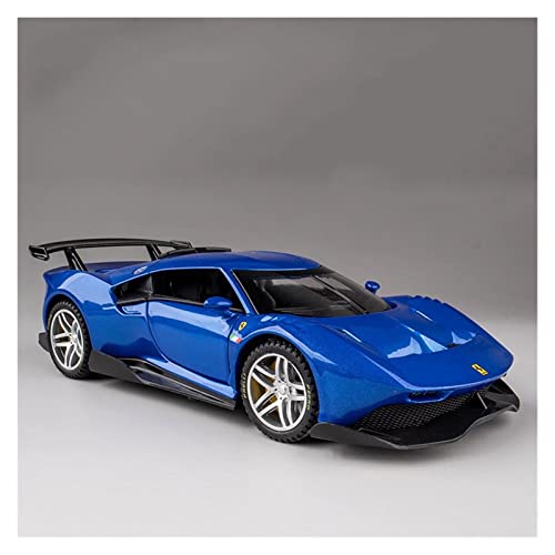 Für Ferrari P80C 1 32 Simulation Legierung Automodell Zurückziehen Metall Rennfahrzeug Kinderspielzeug Für Wohndekorationen(Blau) von YRXIAO