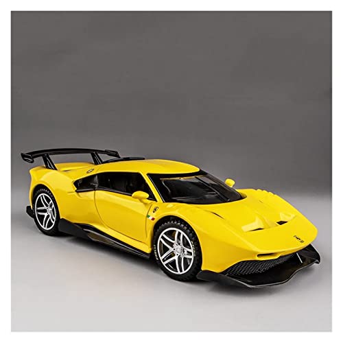Für Ferrari P80C 1 32 Simulation Legierung Automodell Zurückziehen Metall Rennfahrzeug Kinderspielzeug Für Wohndekorationen(Yellow) von YRXIAO