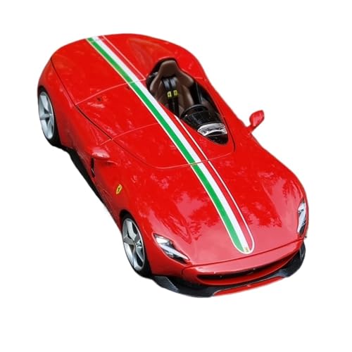 Maßstab 1:18 Für Ferrari Monza SP1 Sportwagenmodell Aus Legierung Rote Einzelsitz-Sammleredition Für Wohndekorationen(Red) von YRXIAO