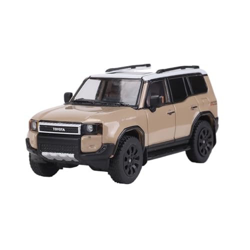 Maßstab 1:64 Für Toyota Land Cruiser Prado 250 Druckguss-Automodell Für Ausstellung Und Sammler Für Wohndekorationen(Sand Yellow) von YRXIAO