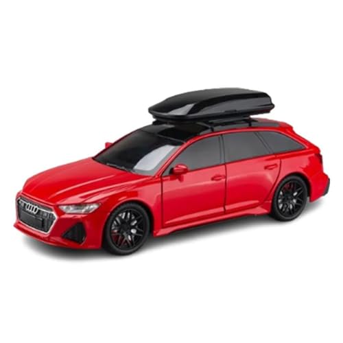 Metall-Automodelle bausatz 1 24 Für Audi RS6 Reise Edition Metall Auto Modell Skala Diecast Miniatur Auto Spielzeug Für Wohndekorationen(Rot) von YRXIAO