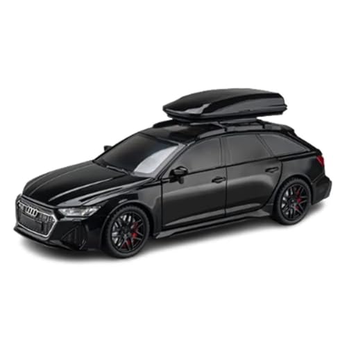 Metall-Automodelle bausatz 1 24 Für Audi RS6 Reise Edition Metall Auto Modell Skala Diecast Miniatur Auto Spielzeug Für Wohndekorationen(Schwarz) von YRXIAO