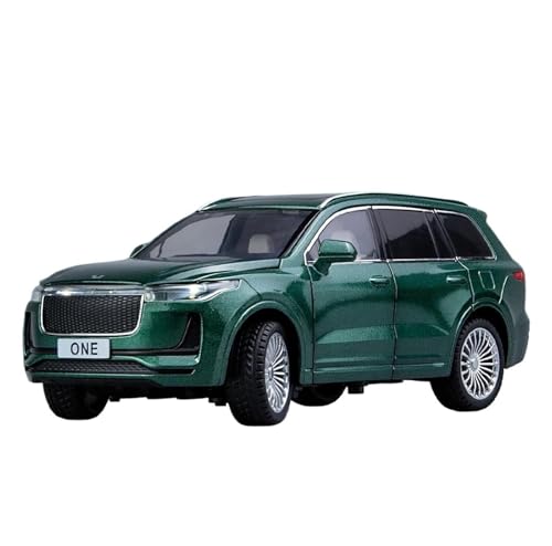 Metall-Automodelle bausatz 1 24 Für Ideal Nr. 1 New Energy Vehicle Legierung Automodell Dekorative Ornamente Sound Und Licht Spielzeug Für Wohndekorationen(Grün) von YRXIAO