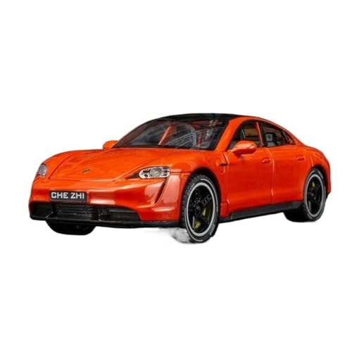 Metall-Automodelle bausatz 1 32 Für Porsche Taycan Legierung Metall Druckguss Modell Simulation Modell Sound Und Licht Spielzeug Für Wohndekorationen(Rot) von YRXIAO