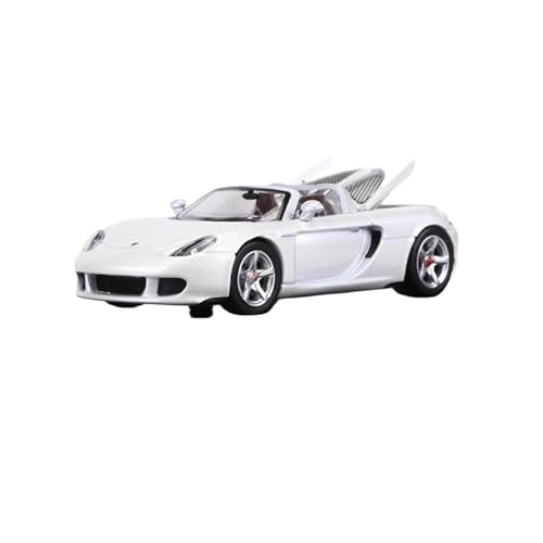YRXIAO Modellbausatz Auto 1:64 Für Porsche Carrera GT Legierung Modellauto Sammlerstück Modellautos Dekoration Modellautos Display Hobby Modellautos Für Wohndekorationen(White) von YRXIAO
