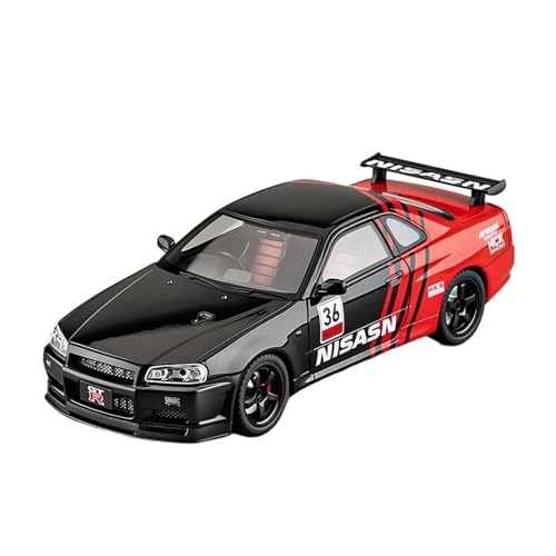 YRXIAO 1/18 Für Nissan Skyline GTR R34 Modifiziertes Auto-Legierungsmodell Druckguss-Metallguss-Sound- Und Lichtauto-Spielzeug Für Wohndekorationen(Style 1) von YRXIAO