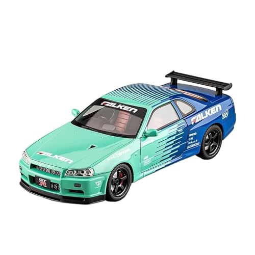YRXIAO 1/18 Für Nissan Skyline GTR R34 Modifiziertes Auto-Legierungsmodell Druckguss-Metallguss-Sound- Und Lichtauto-Spielzeug Für Wohndekorationen(Style 4) von YRXIAO