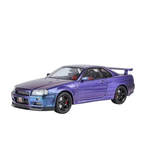 YRXIAO 1/18 Für Nissan Skyline GTR R34 Modifiziertes Auto-Legierungsmodell Druckguss-Metallguss-Sound- Und Lichtauto-Spielzeug Für Wohndekorationen(Style 5) von YRXIAO