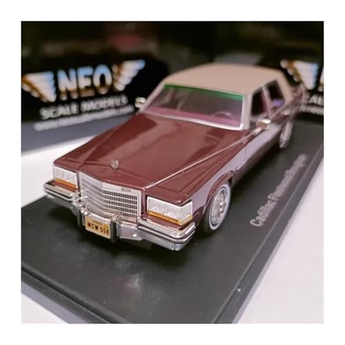 YRXIAO 1/43 Für Cadillac Fleetwood 1982 Limousine Vintage Auto Harz Auto Modell Retro Sammlung Für Wohndekorationen(Red) von YRXIAO