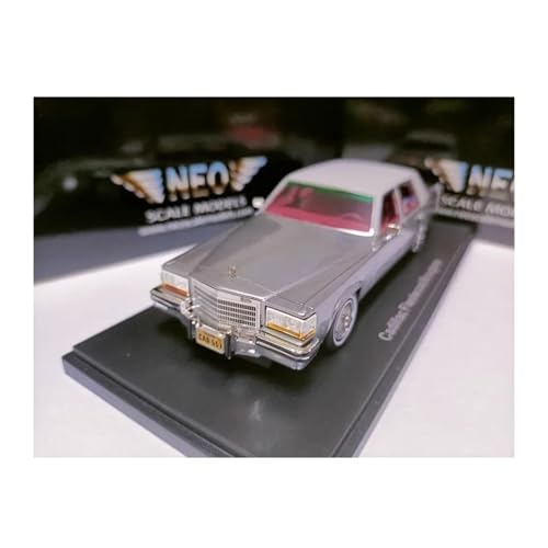 YRXIAO 1/43 Für Cadillac Fleetwood 1982 Limousine Vintage Auto Harz Auto Modell Retro Sammlung Für Wohndekorationen(Silver) von YRXIAO