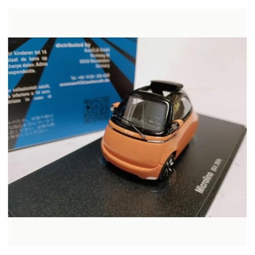 YRXIAO 1/43 Für Microlino 2024 Hamburg Fahrzeug Auto Modell Erwachsene Souvenir Klassische Statische Display Sammler Spielzeug Für Wohndekorationen(Orange) von YRXIAO
