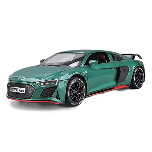 YRXIAO 1 24 Für Audi R8 Legierung Druckguss Modellauto Sammlung Display Kind Spielzeugauto Geschenk Für Wohndekorationen(Grün) von YRXIAO