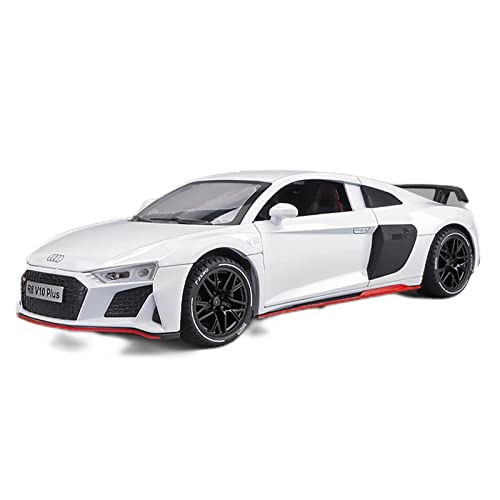 YRXIAO 1 24 Für Audi R8 Legierung Druckguss Modellauto Sammlung Display Kind Spielzeugauto Geschenk Für Wohndekorationen(White) von YRXIAO