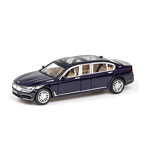 YRXIAO 1 24 Für BMW 760LI Legierung Druckguss Modellauto Sammlung Display Kind Spielzeugauto Geschenk Für Wohndekorationen(Blau) von YRXIAO