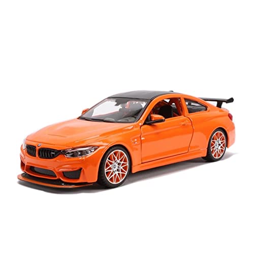 YRXIAO 1 24 Für BMW M4 GTS Legierung Druckguss Modellauto Sammlung Display Kind Spielzeugauto Geschenk Für Wohndekorationen(Orange) von YRXIAO