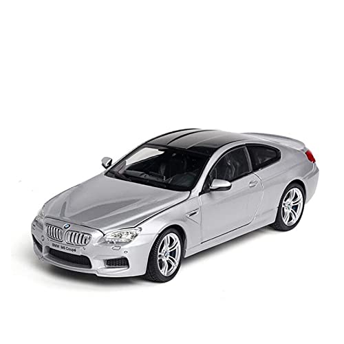 YRXIAO 1 24 Für BMW M6 Legierung Druckguss Modellauto Sammlung Display Kind Spielzeugauto Geschenk Für Wohndekorationen(Silber) von YRXIAO