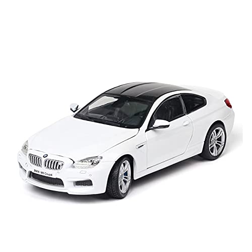 YRXIAO 1 24 Für BMW M6 Legierung Druckguss Modellauto Sammlung Display Kind Spielzeugauto Geschenk Für Wohndekorationen(White) von YRXIAO