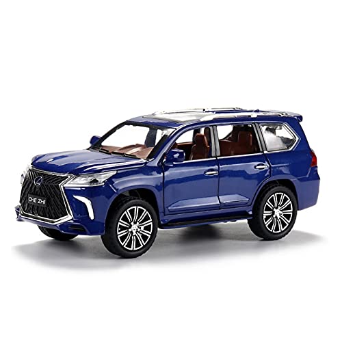 YRXIAO 1 24 Für Lexus LX570 Legierung Druckguss Modellauto Sammlung Display Kind Spielzeugauto Geschenk Für Wohndekorationen(Blau) von YRXIAO