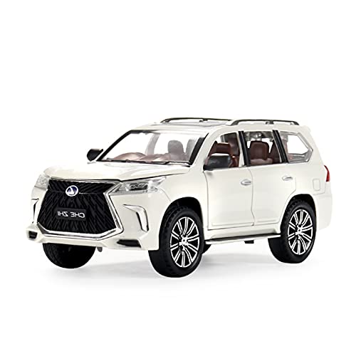 YRXIAO 1 24 Für Lexus LX570 Legierung Druckguss Modellauto Sammlung Display Kind Spielzeugauto Geschenk Für Wohndekorationen(White) von YRXIAO