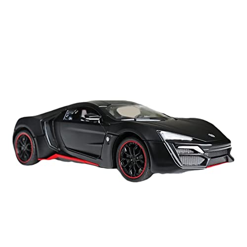 YRXIAO 1 24 Für Lycan Sportwagen Legierung Druckguss Modellauto Sammlung Display Kind Spielzeugauto Geschenk Für Wohndekorationen(Schwarz) von YRXIAO