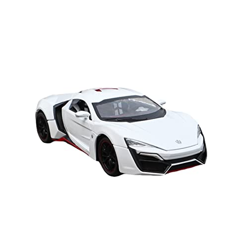 YRXIAO 1 24 Für Lycan Sportwagen Legierung Druckguss Modellauto Sammlung Display Kind Spielzeugauto Geschenk Für Wohndekorationen(White) von YRXIAO