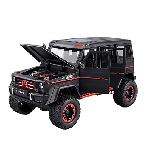 YRXIAO 1 24 Für Mercedes-Benz G500 Legierung Druckguss Modellauto Sammlung Display Kind Spielzeugauto Geschenk Für Wohndekorationen(Schwarz) von YRXIAO
